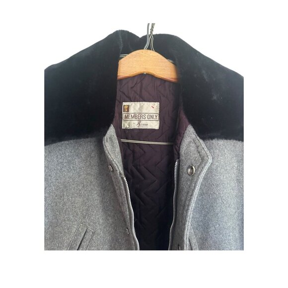 Members Only By Acme Montreal Gray Wool Jacket Black Velvet Collar Men’s READ!!! - Picture 8 of 10